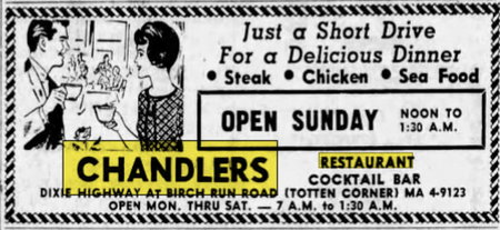Oscar & Joeys Roadhouse (Chandlers) - Oct 05 1963 Article (newer photo)